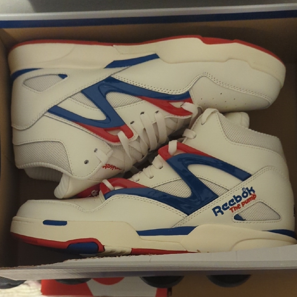 Reebok Classic White Blue Red High-Tops